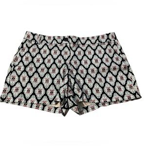 Crown & Ivy Women’s Patterned Chino Shorts Blue Pink Multicolor Size 14P